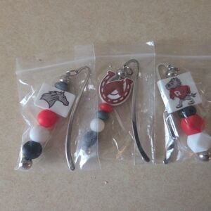 Kids Horse-Themed Bookmark Set - Red, Black, White